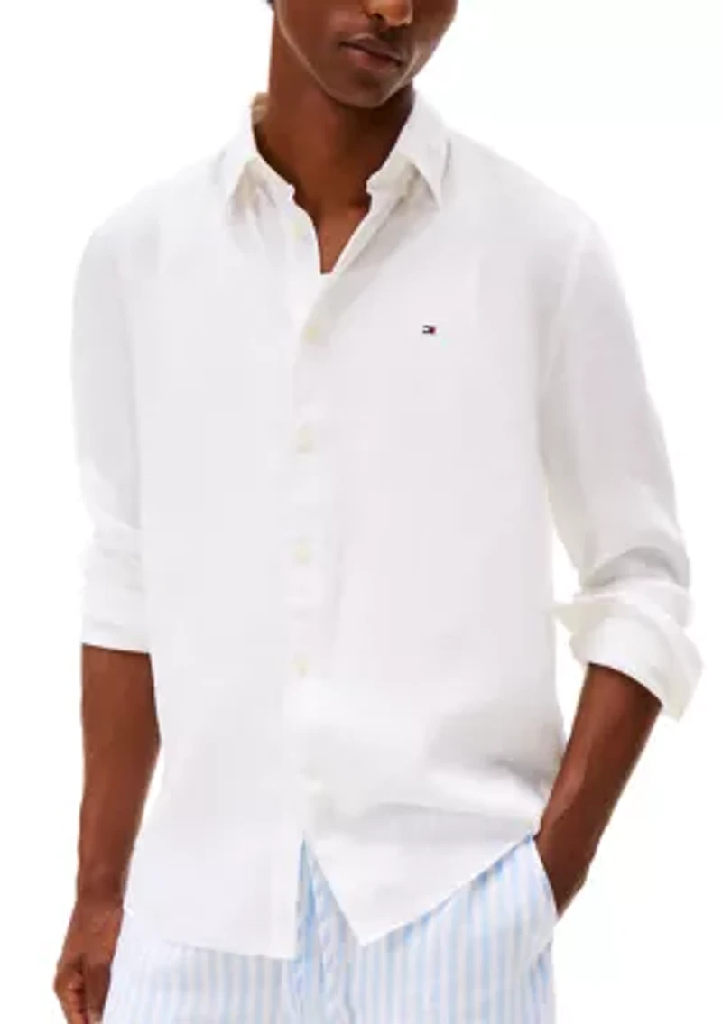 Men's Long Sleeve Linen Shirt