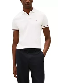 Men's Cuffed Liquid Cotton Slim Polo Shirt