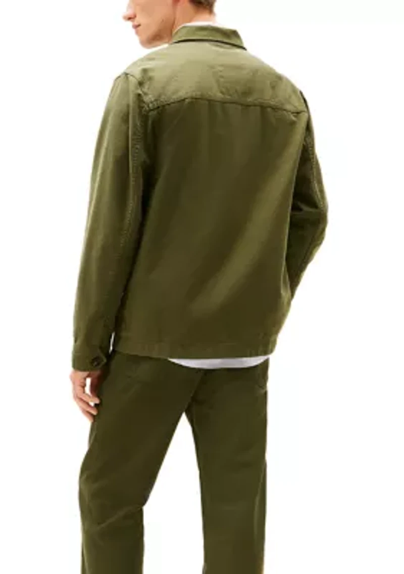 Men's Garment Dyed Utility Shirt Jacket