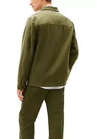 Men's Garment Dyed Utility Shirt Jacket