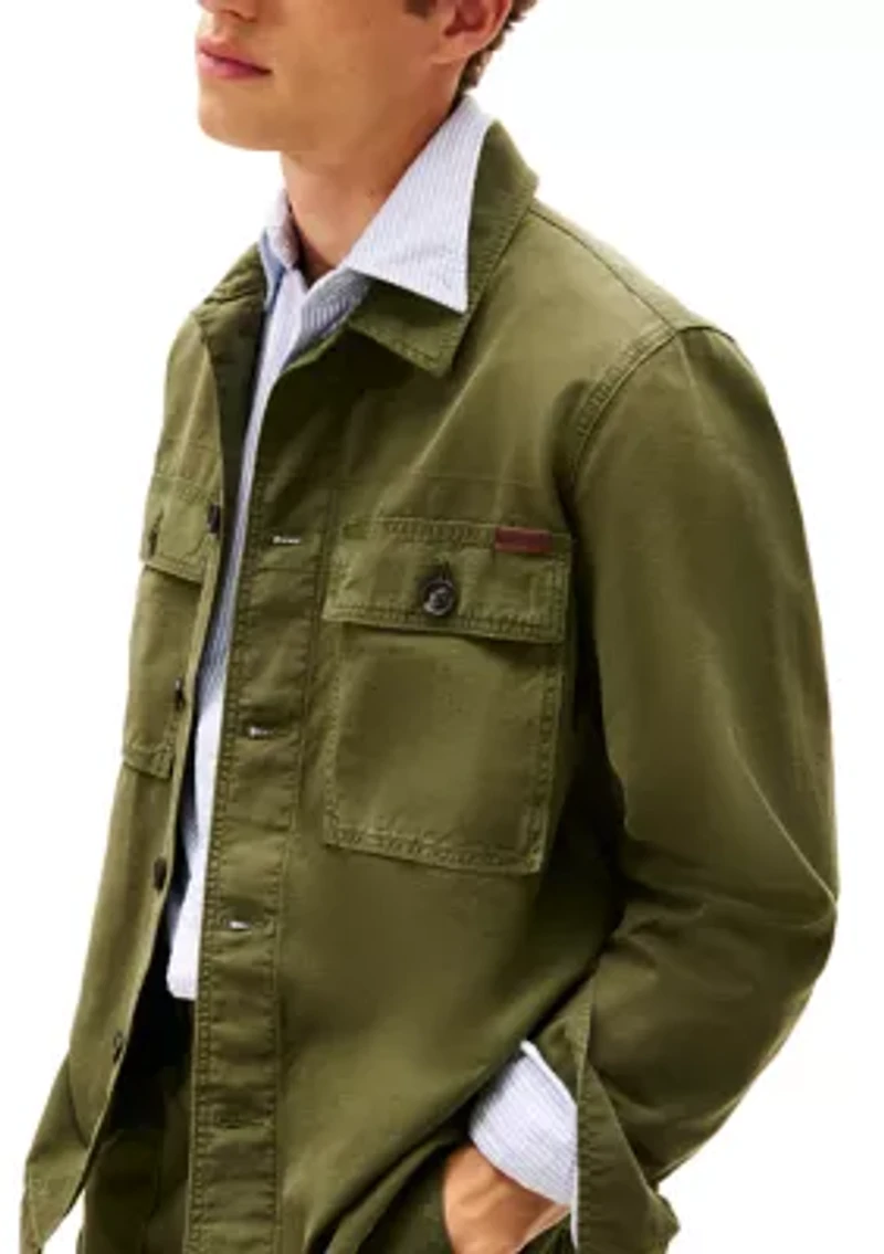 Men's Garment Dyed Utility Shirt Jacket