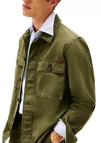 Men's Garment Dyed Utility Shirt Jacket