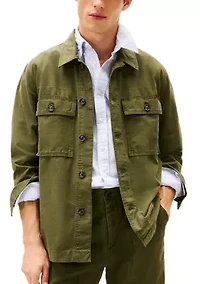 Men's Garment Dyed Utility Shirt Jacket