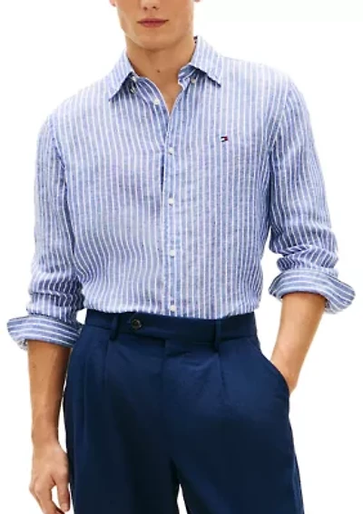 Men's Long Sleeve Bengal Striped Shirt