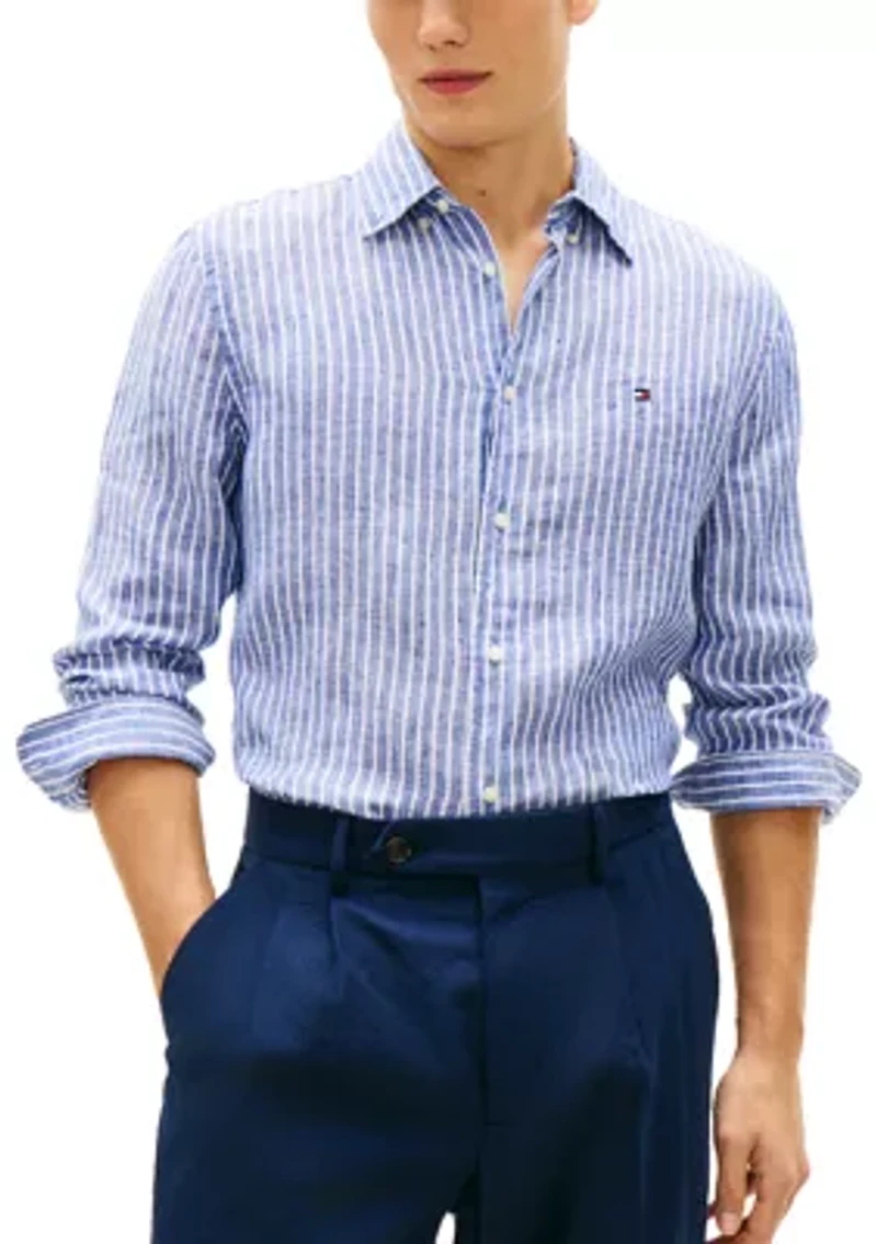 Men's Long Sleeve Bengal Striped Shirt