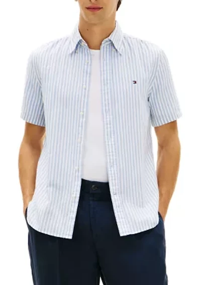 Men's Short Sleeve Linen Bengal Shirt