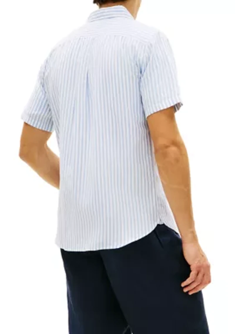 Men's Short Sleeve Linen Bengal Shirt