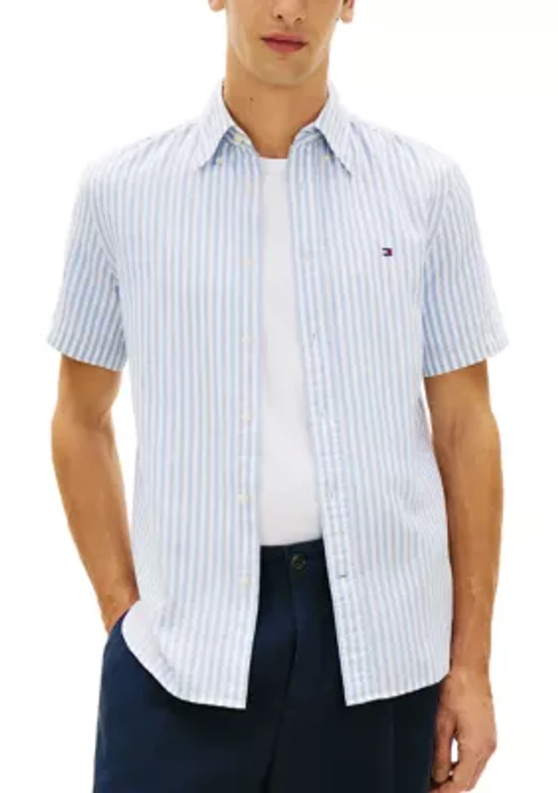 Men's Short Sleeve Linen Bengal Shirt