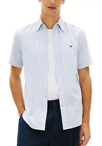 Men's Short Sleeve Linen Bengal Shirt