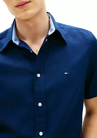 Men's Linen Blend Short Sleeve Shirt