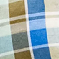 Men's Linen Blend Madras Checkered Shirt