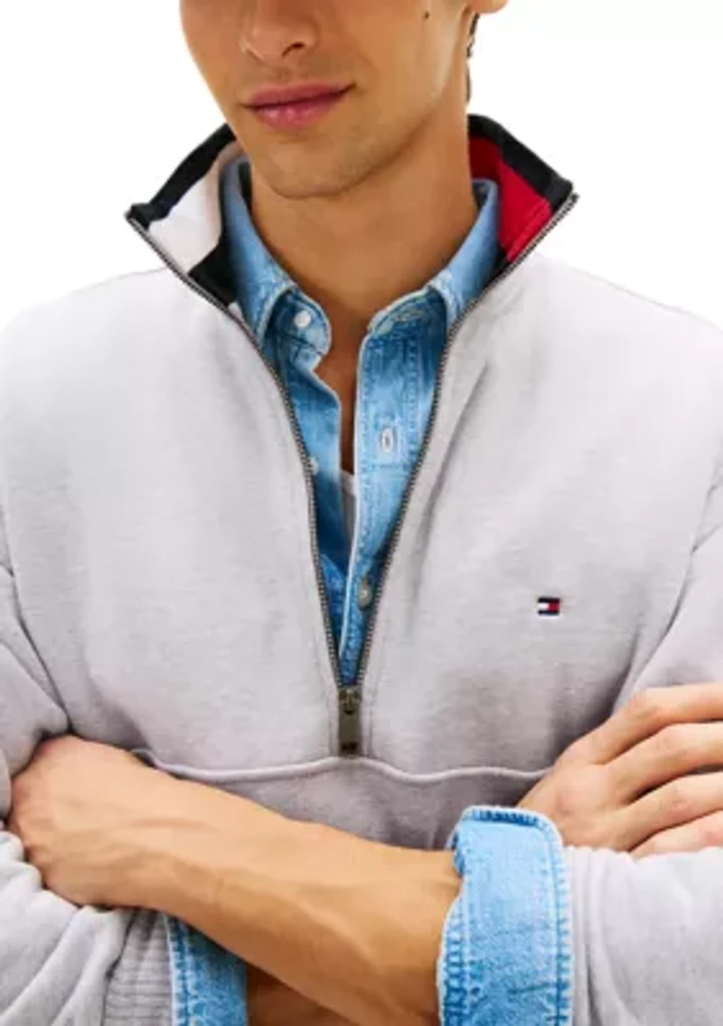 Men's Flag Quarter Zip Sweater