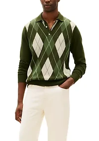 Men's Argyle Rugby Sweater