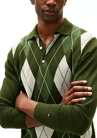Men's Argyle Rugby Sweater