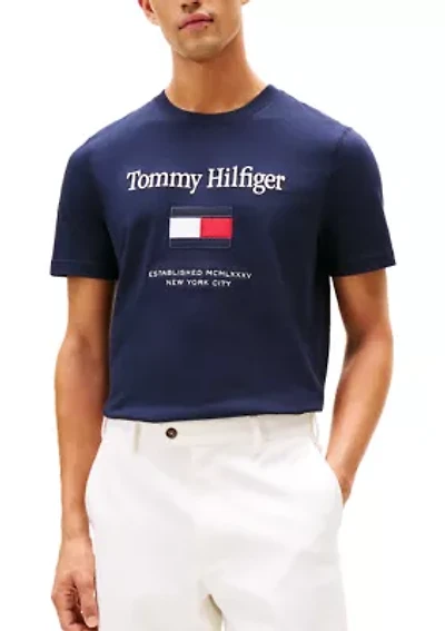 Men's Embroidered Flag T-Shirt