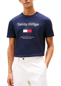 Men's Embroidered Flag T-Shirt