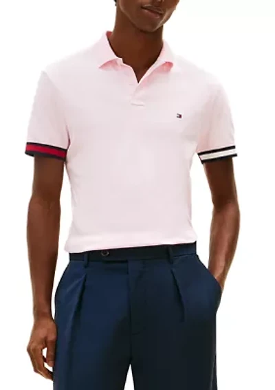 Men's Cuff Liquid Cotton Slim Polo Shirt