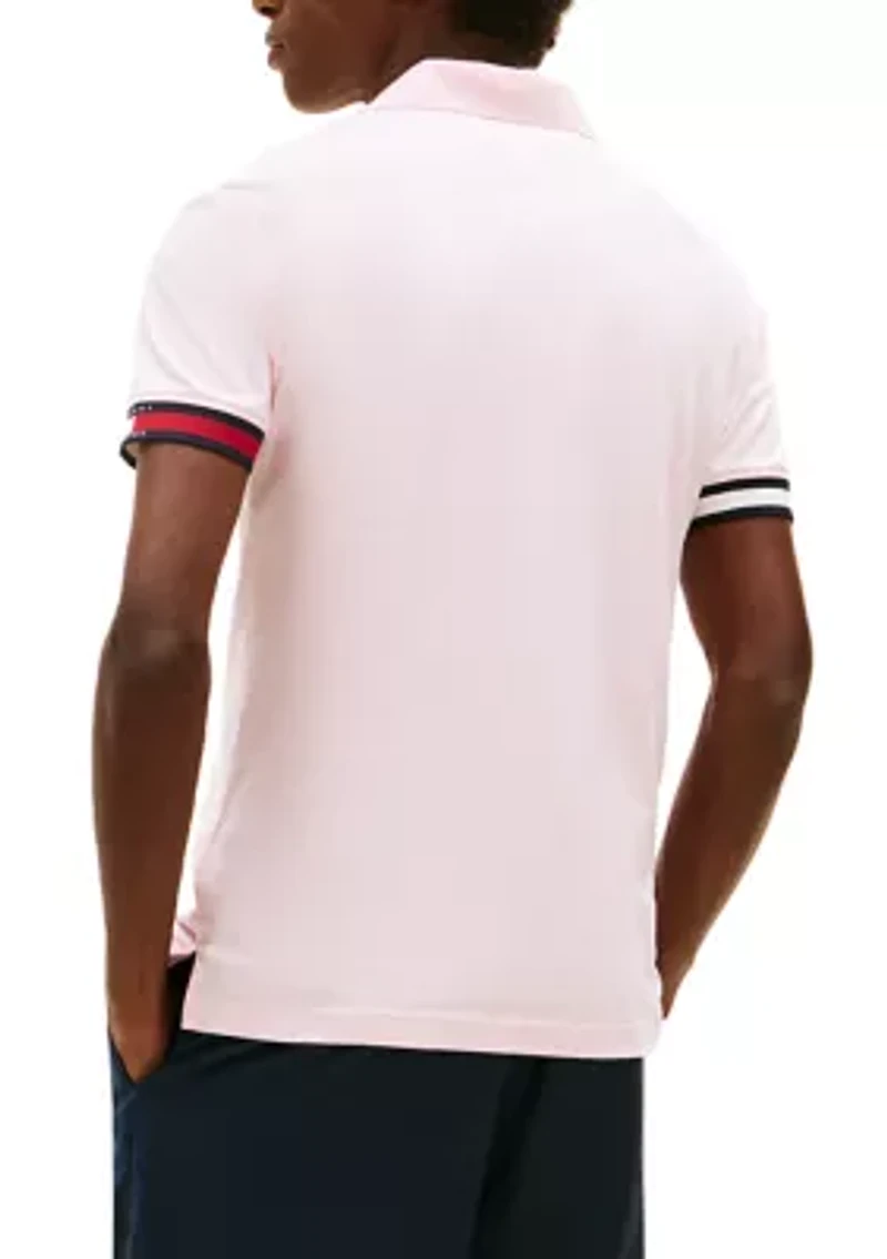 Men's Cuff Liquid Cotton Slim Polo Shirt