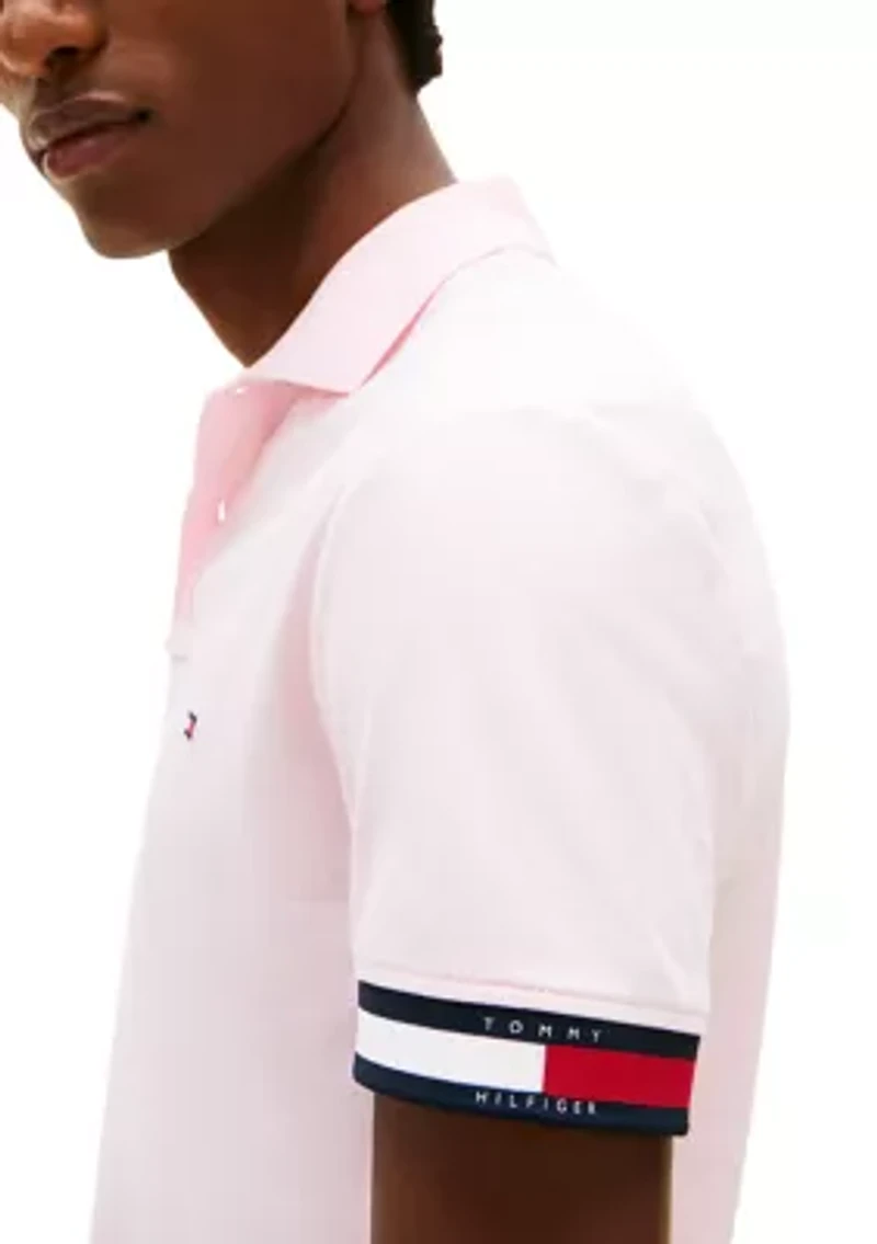 Men's Cuff Liquid Cotton Slim Polo Shirt