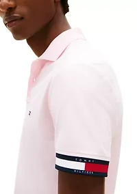 Men's Cuff Liquid Cotton Slim Polo Shirt
