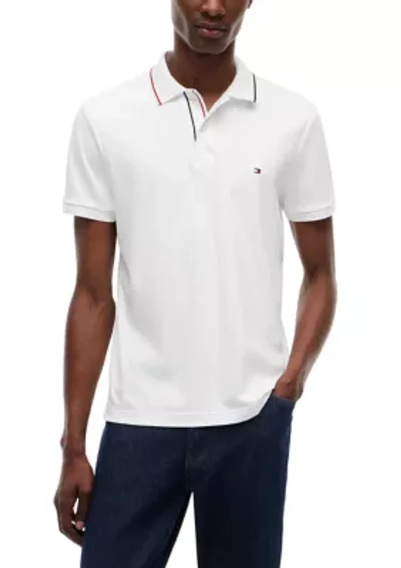 Men's Tipped Slim Polo Shirt