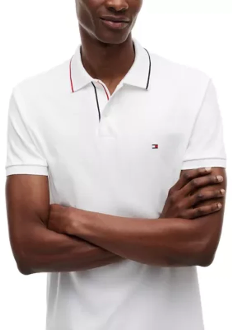 Men's Tipped Slim Polo Shirt