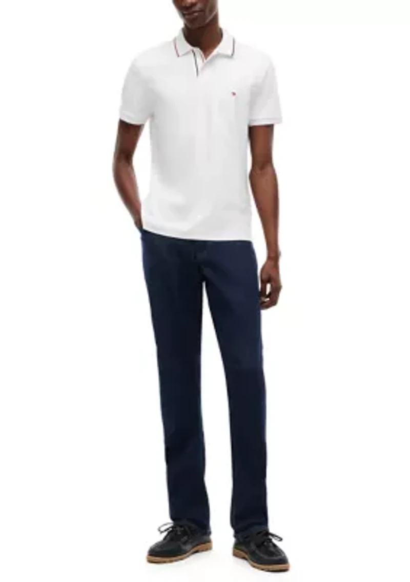 Men's Tipped Slim Polo Shirt