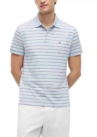 Men's Interlock Striped Polo Shirt