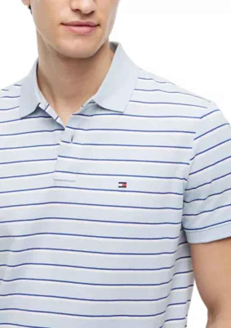 Men's Interlock Striped Polo Shirt