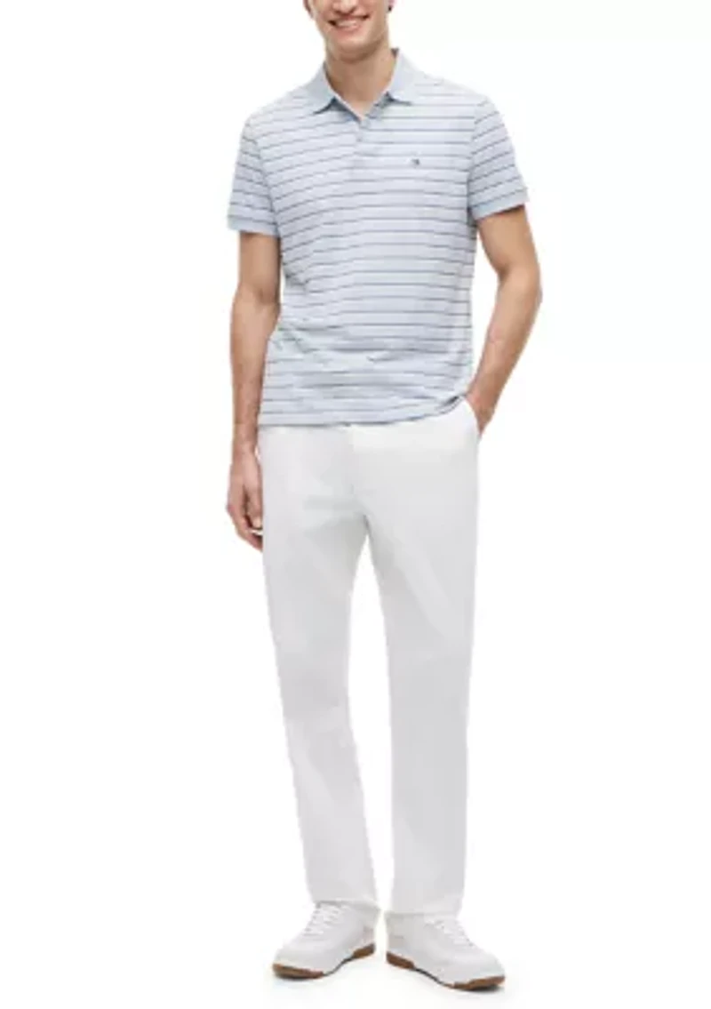 Men's Interlock Striped Polo Shirt