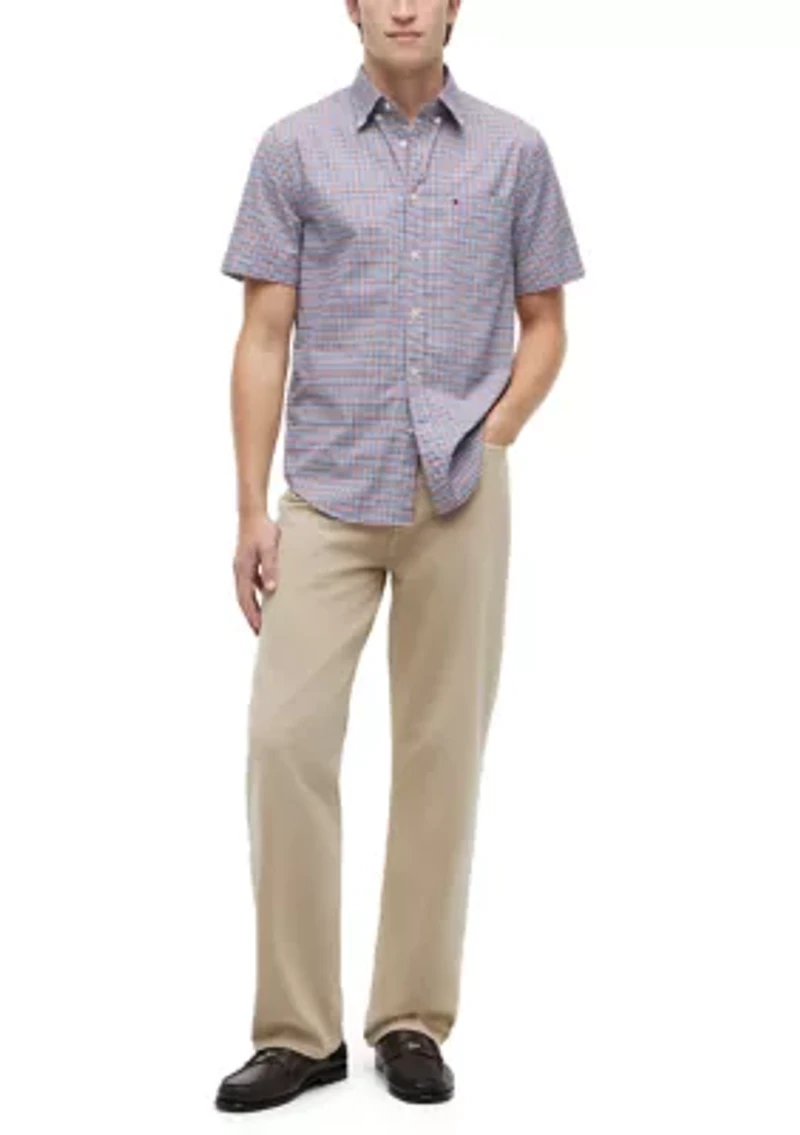 Men's Oxford Gingham Print Shirt