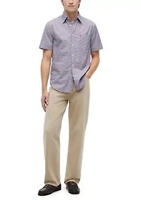 Men's Oxford Gingham Print Shirt