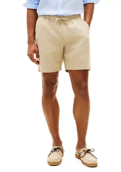 Men's Pull On Linen Shorts