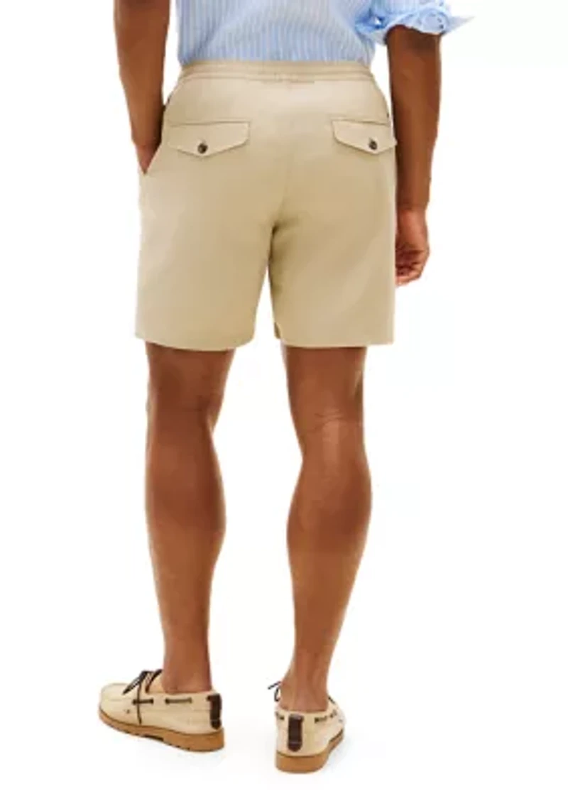 Men's Pull On Linen Shorts