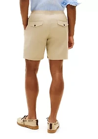 Men's Pull On Linen Shorts