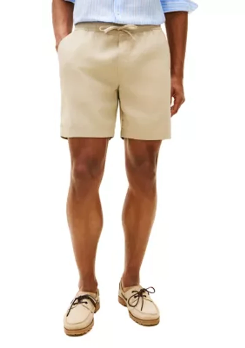 Men's Pull On Linen Shorts