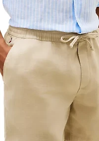 Men's Pull On Linen Shorts