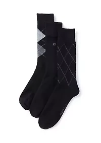 3 Pack of Printed Crew Socks