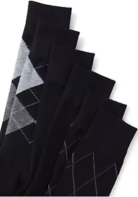 3 Pack of Printed Crew Socks