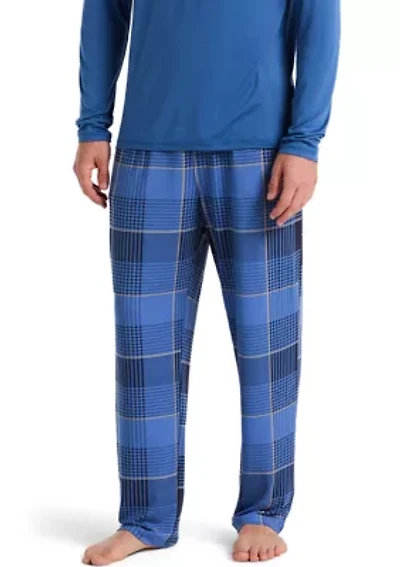 Men's Deluxe Touch Plaid Jersey Knit Pant