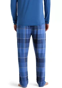Men's Deluxe Touch Plaid Jersey Knit Pant