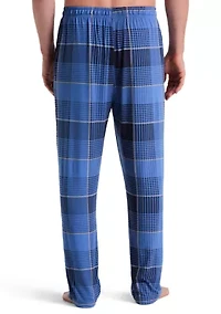 Men's Deluxe Touch Plaid Jersey Knit Pant