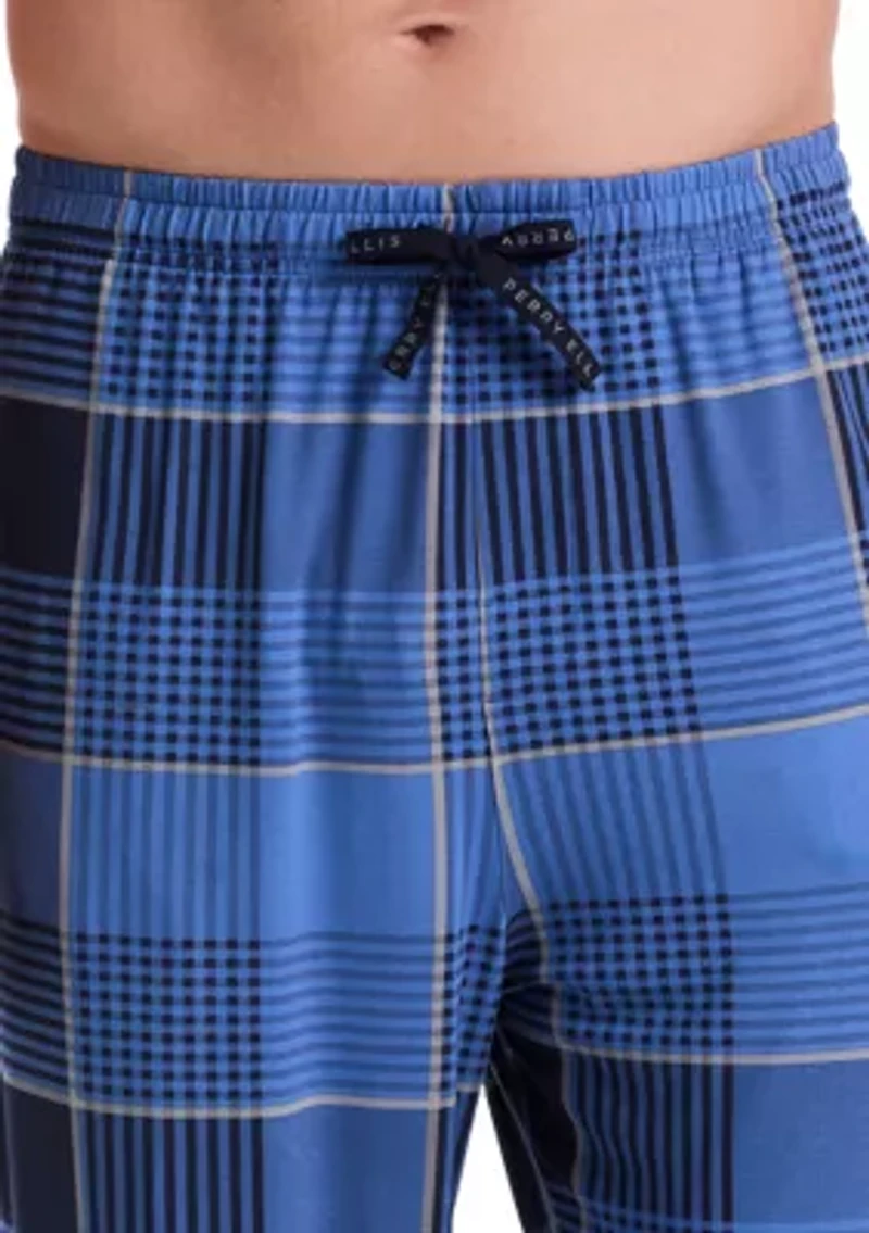 Men's Deluxe Touch Plaid Jersey Knit Pant