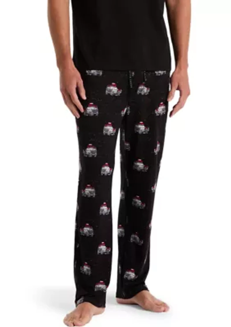 Men's Holiday Car Printed Deluxe Touch Pajama Pants