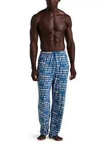 Men's Patterned Deluxe Touch Best Dad Ever Sleepwear Pants