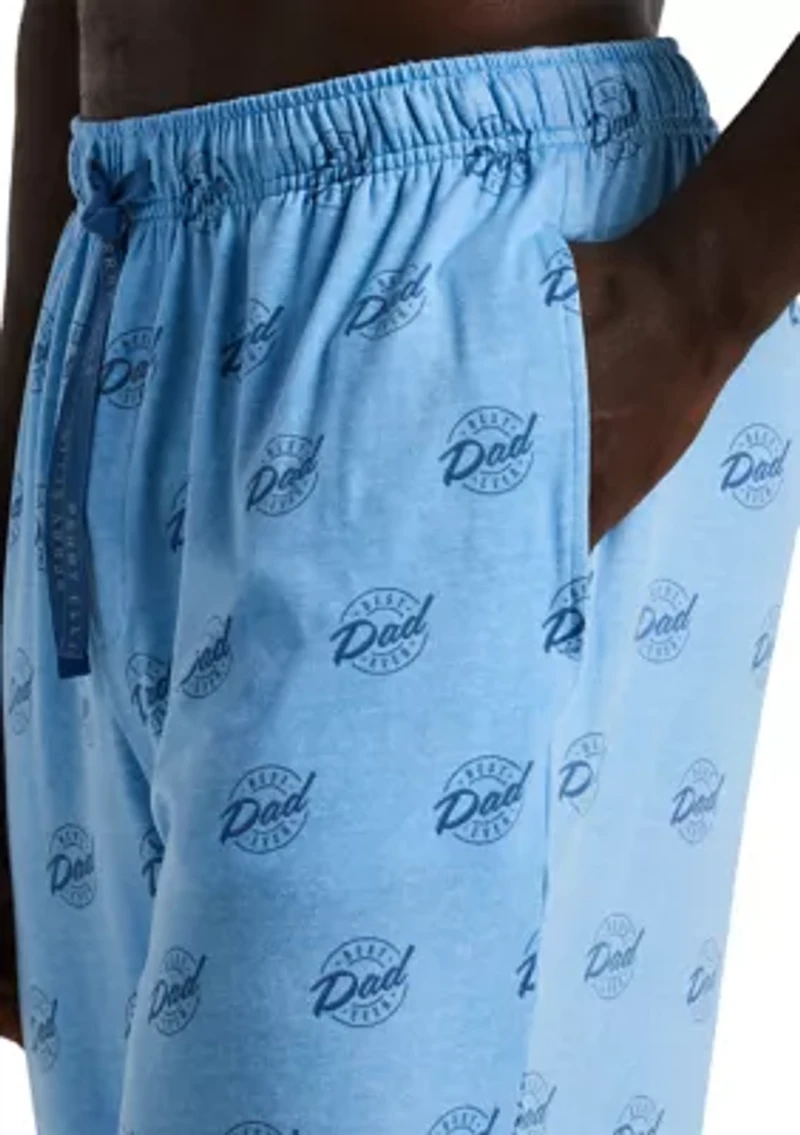 Men's Soft Touch Patterned Jersey Sleep Pants
