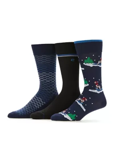 Holiday Printed Socks - 3 Pack