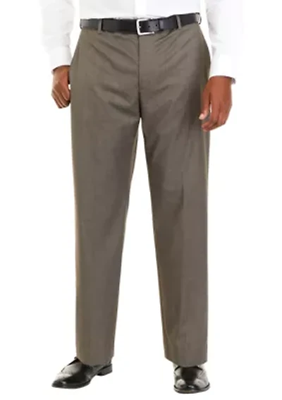 Men's Straight Fit Solid Dress Pants