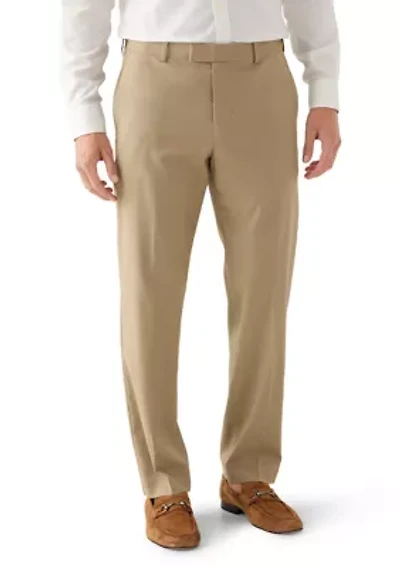 Men's Straight Fit Solid Dress Pants