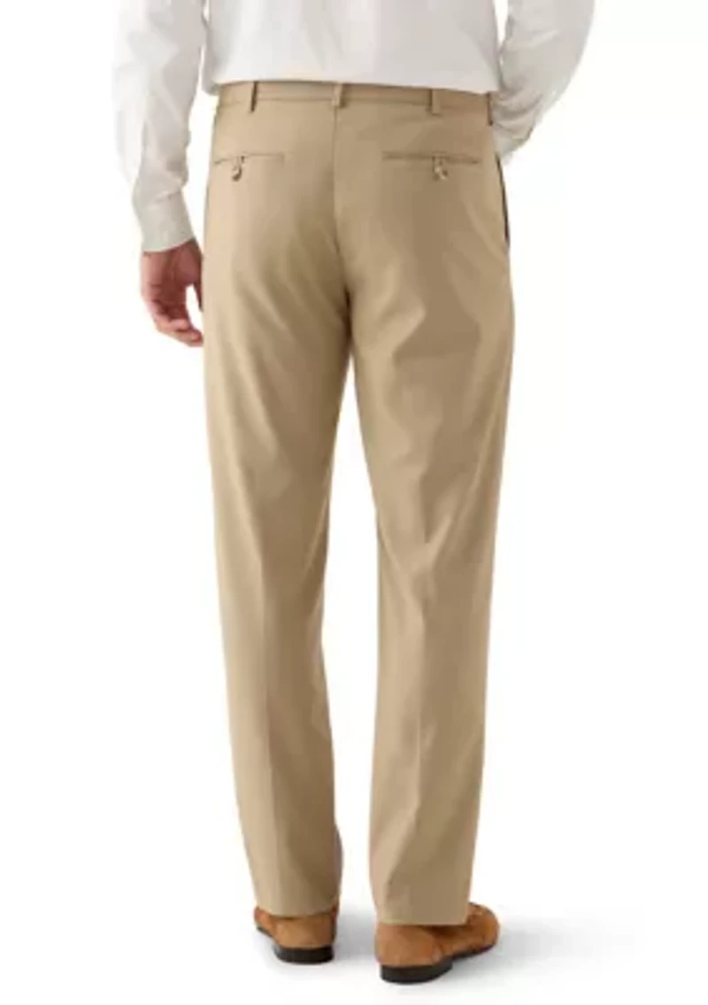 Men's Straight Fit Solid Dress Pants